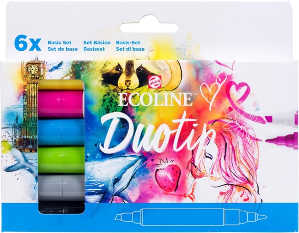 Ecoline Duotip 6 er Basic-Set